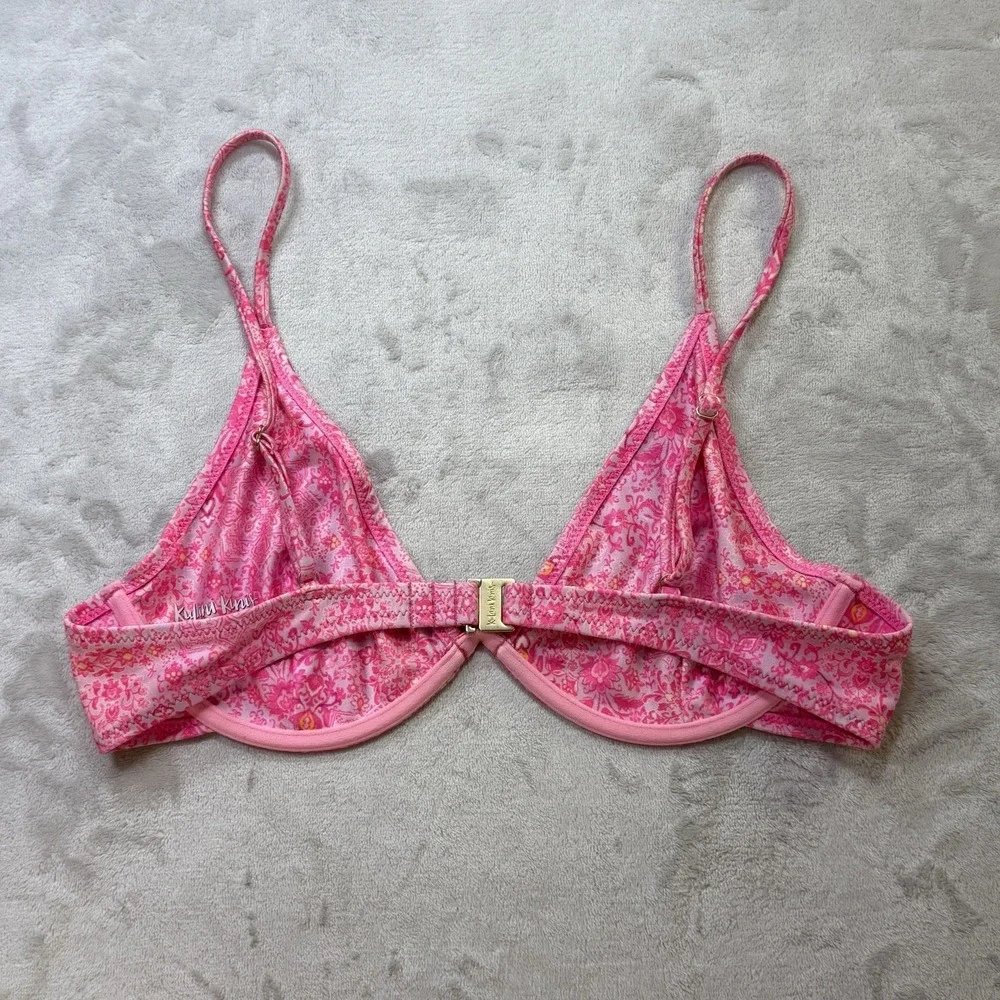Kulani Kinis Rose Quartz Underwire Triangle Bikini Top XL‎ B-C Cup